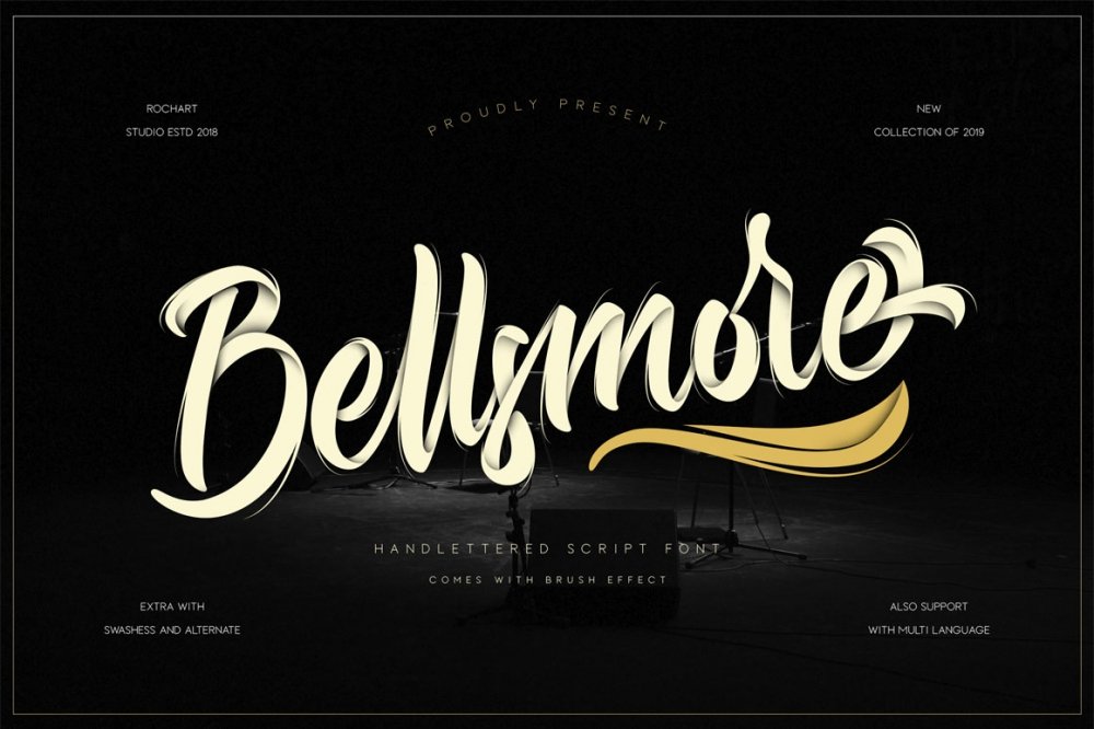bellsmore brush script font