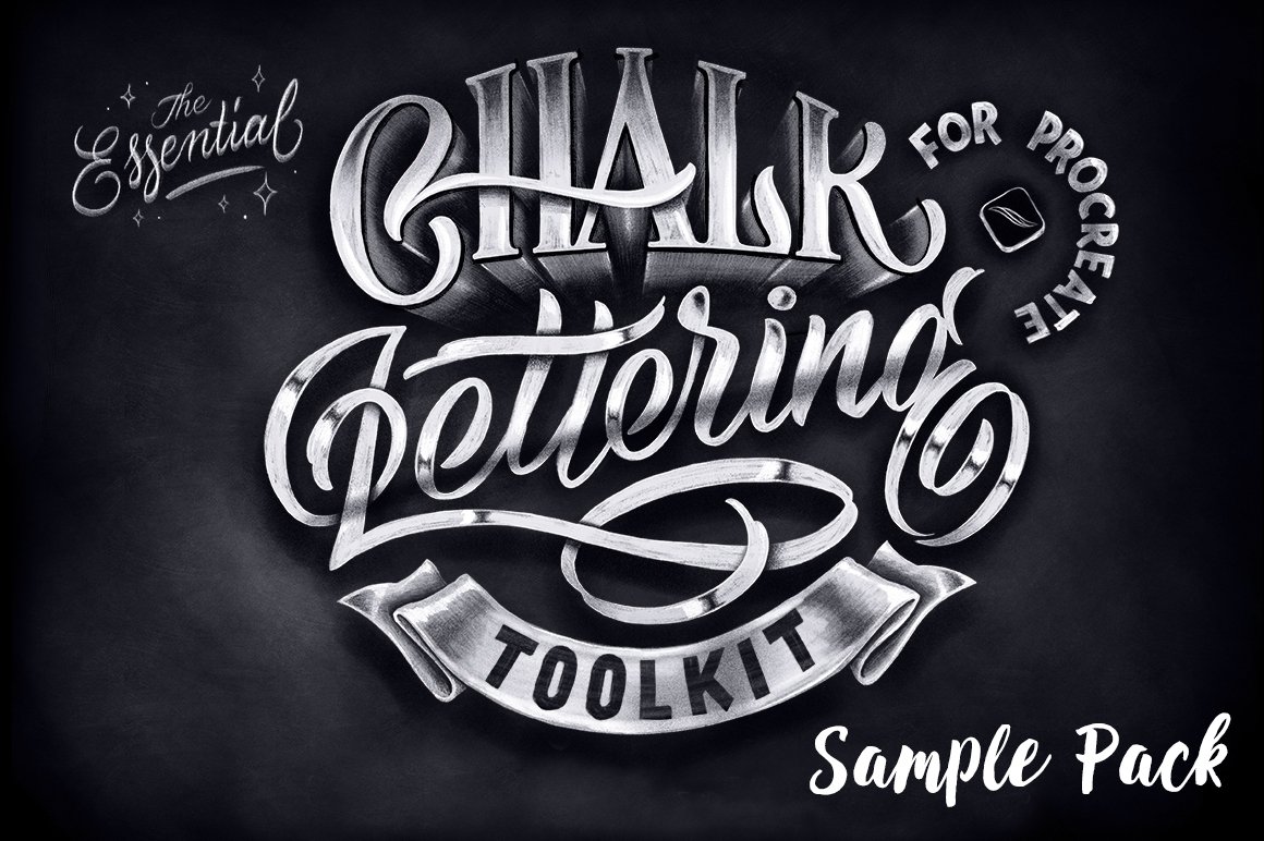 HOMwork Freebie: Chalk Lettering Toolkit for Procreate