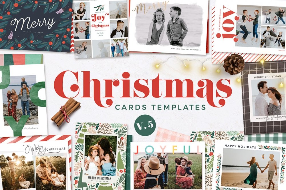 Christmas Card Templates V.5 - Design Cuts