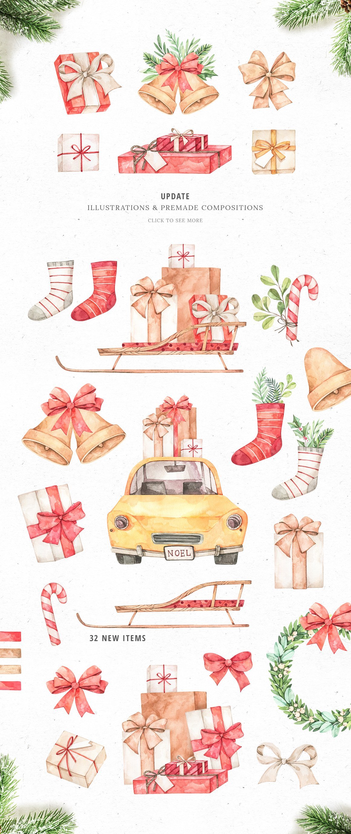 Christmas Wishes - Watercolor Noel