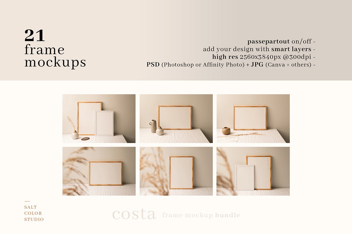 Costa - Frame Mockup Bundle