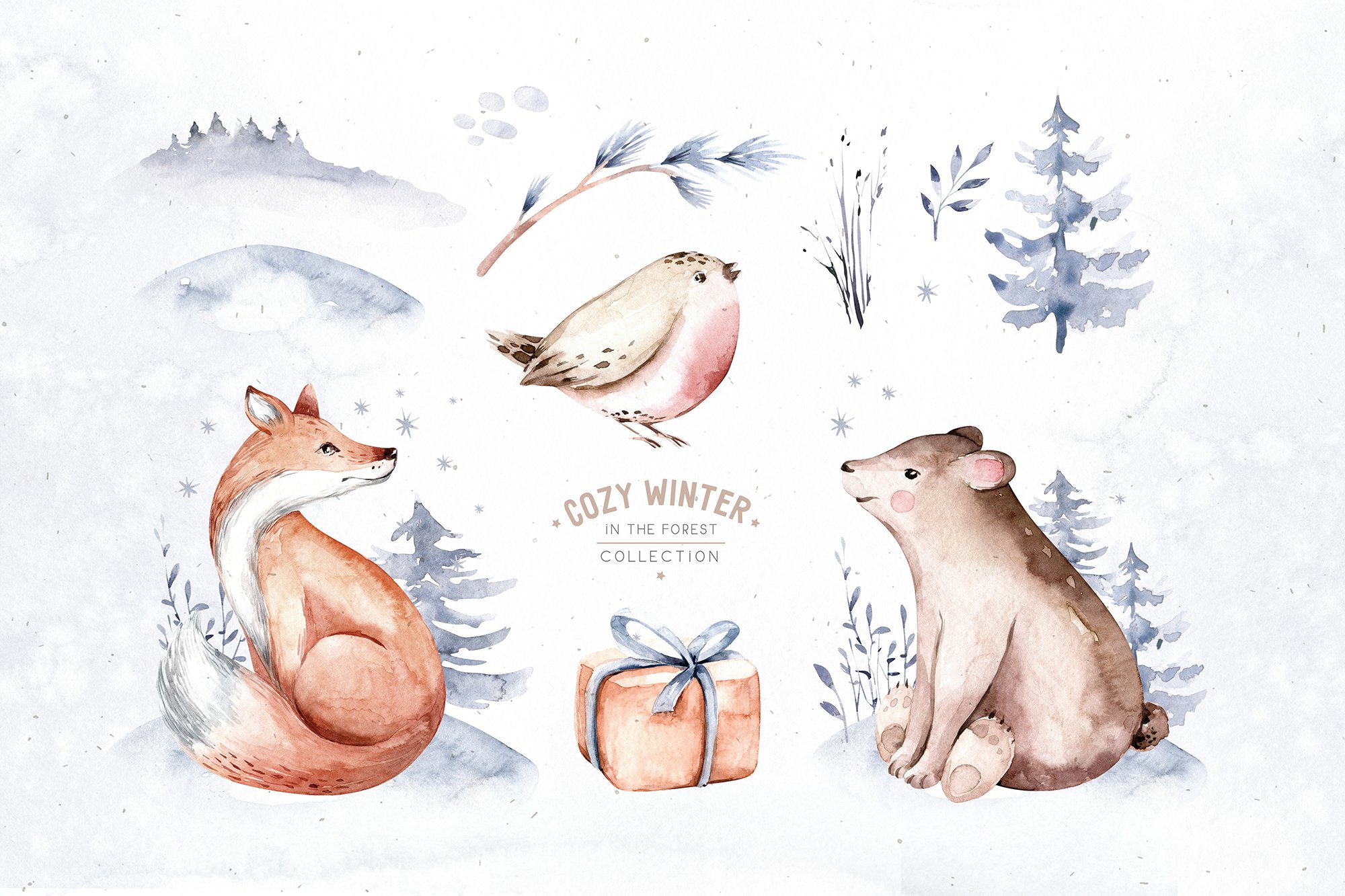 Cozy Winter - Woodland Animals Set