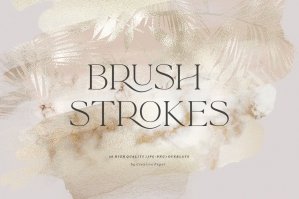 Gold Watercolor Brush Strokes 2