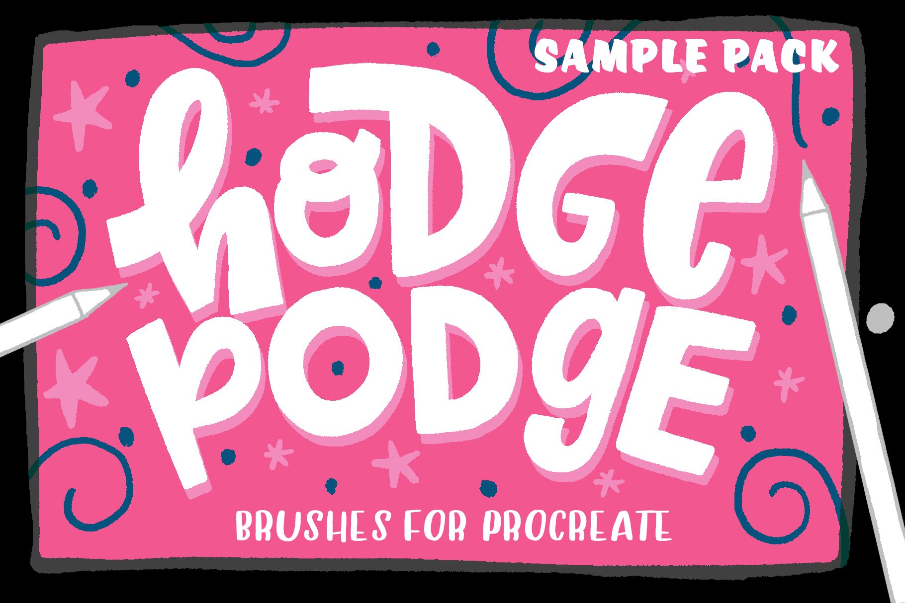 HOMwork Freebie: Hodge Podge Brushes for Procreate