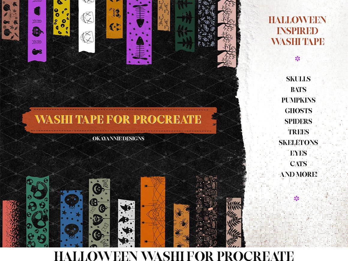 Halloween Washi Tape for Procreate