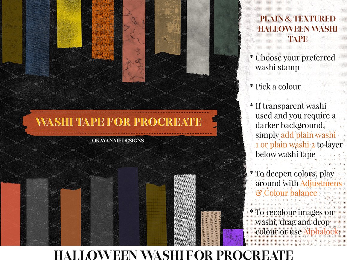 Halloween Washi Tape for Procreate