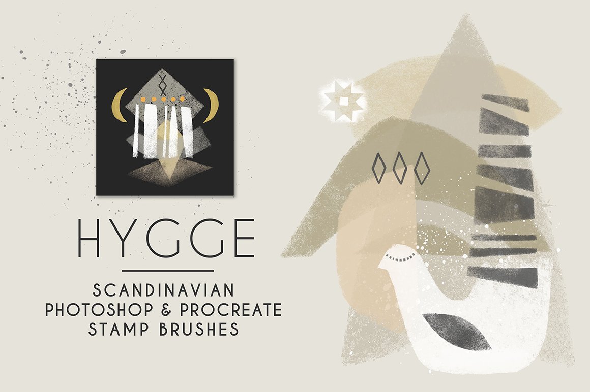 Hygge - Photoshop and Procreate Stamp Brushes