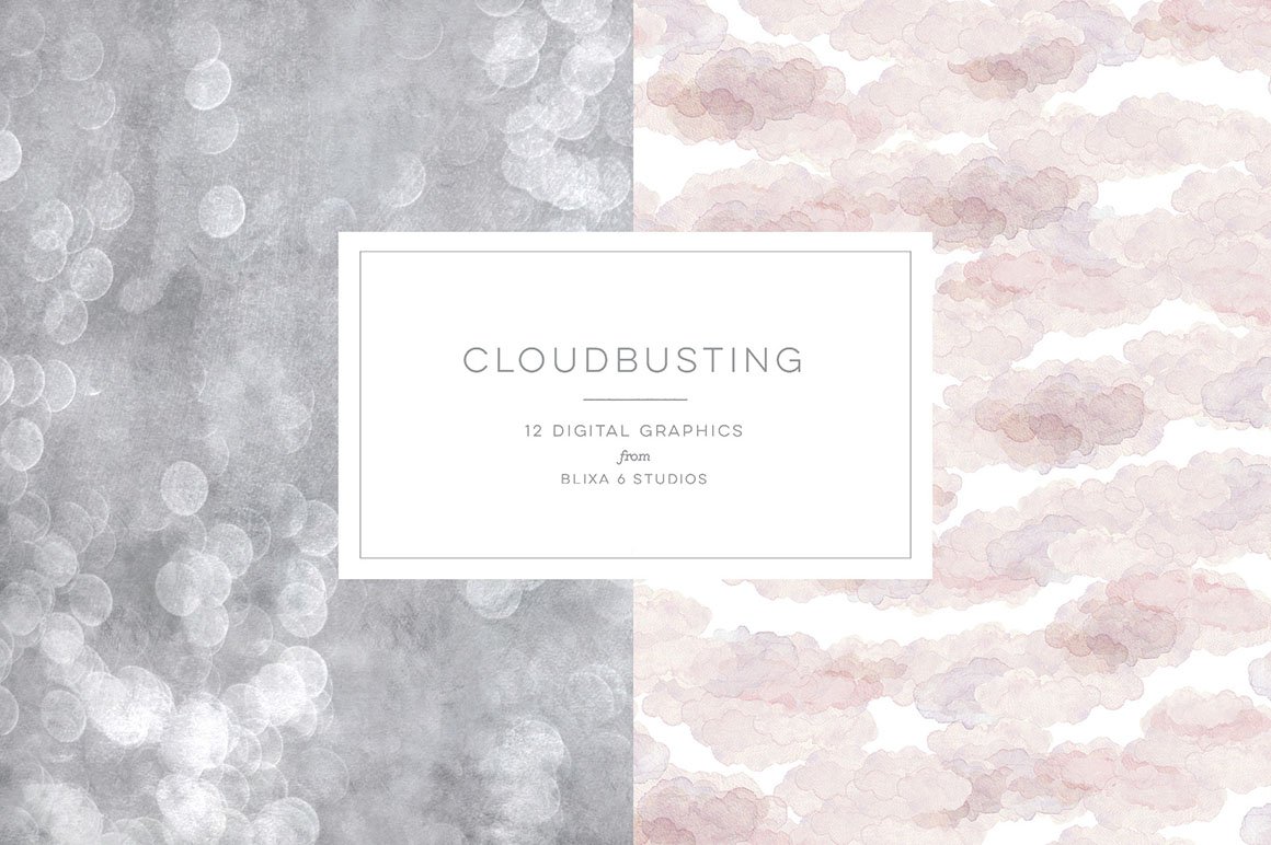 In the Air: Hand Painted Cloud Patterns & Objects