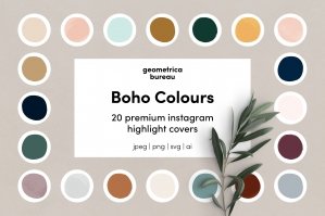 Instagram Highlight Covers Boho Colours