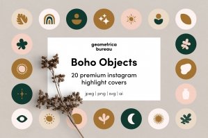 Instagram Highlight Covers Boho Objects