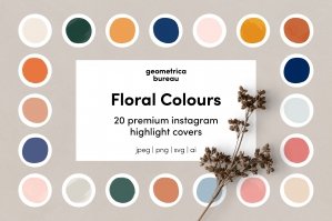 Instagram Highlight Covers Floral Colours