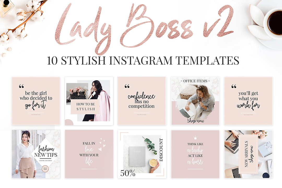 Lady Boss Instagram Templates