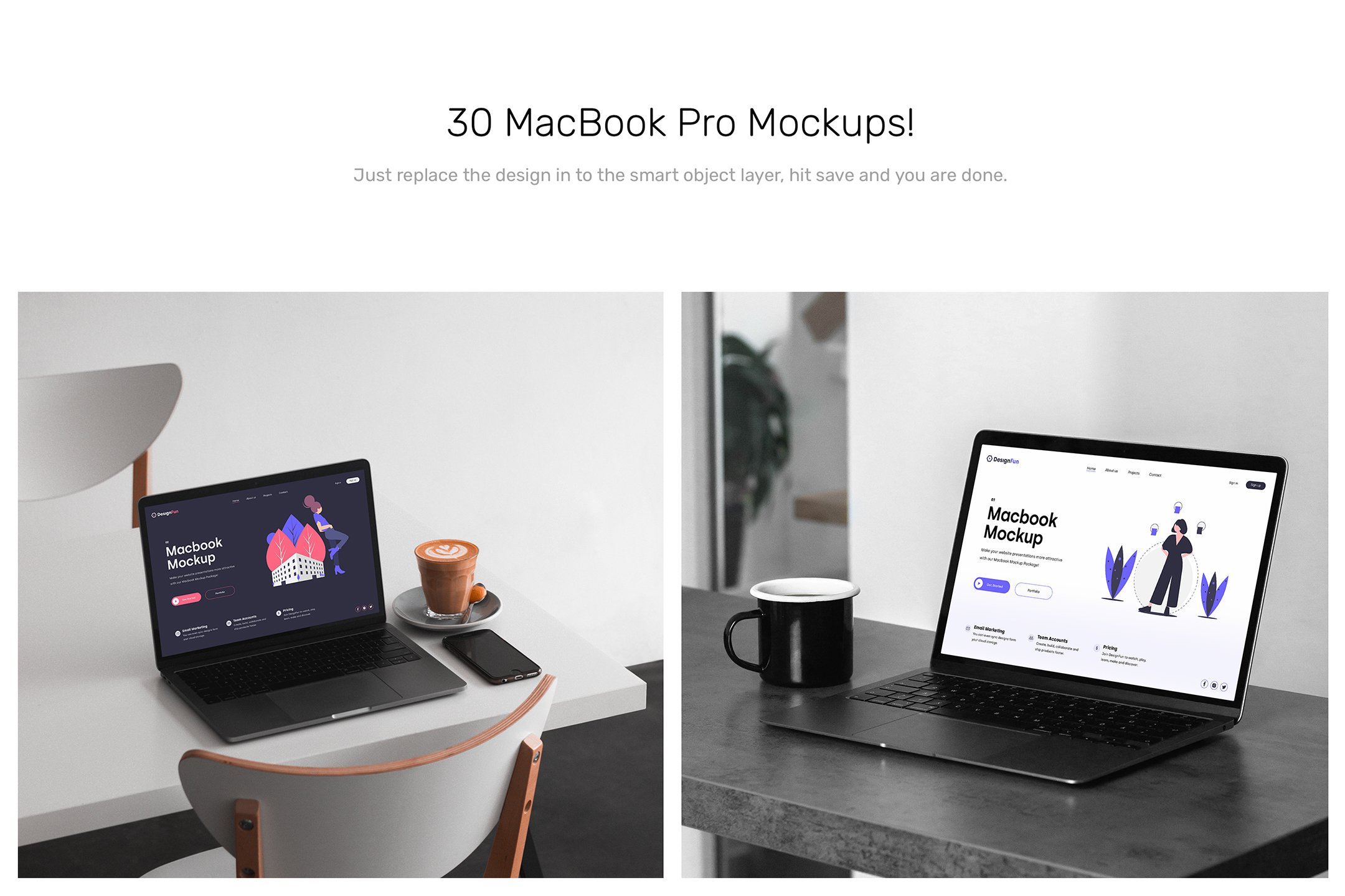 MacBook Mockups - Workspace Mockups