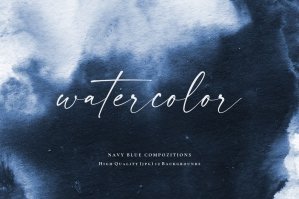 Navy Blue Watercolor Backgrounds