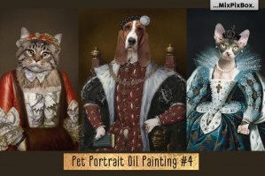 Pet Portrait Oil Background v.4
