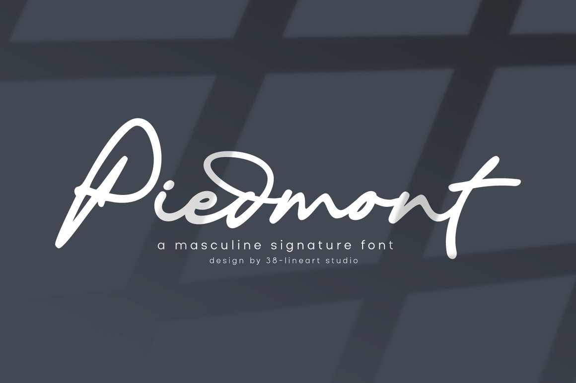 Piedmont - Masculine Signature Font