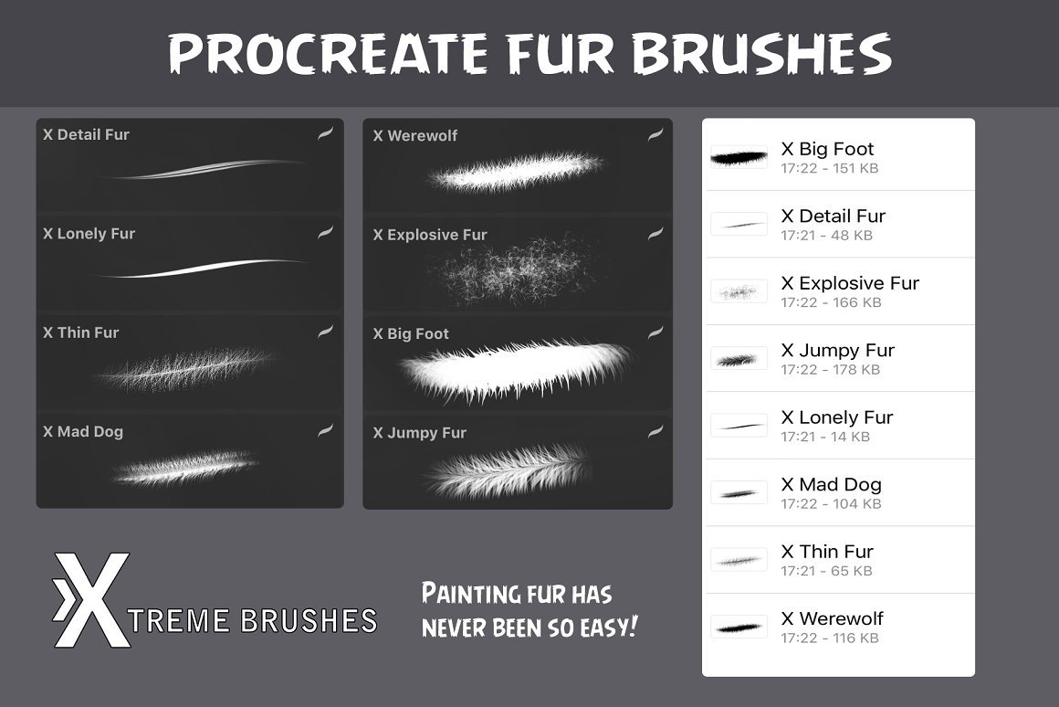 Procreate Furry Brushes