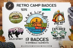 Retro Camp Badges / Patches Part 4