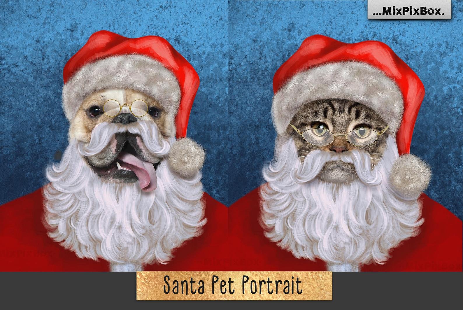Santa Pet Portrait Backgrounds