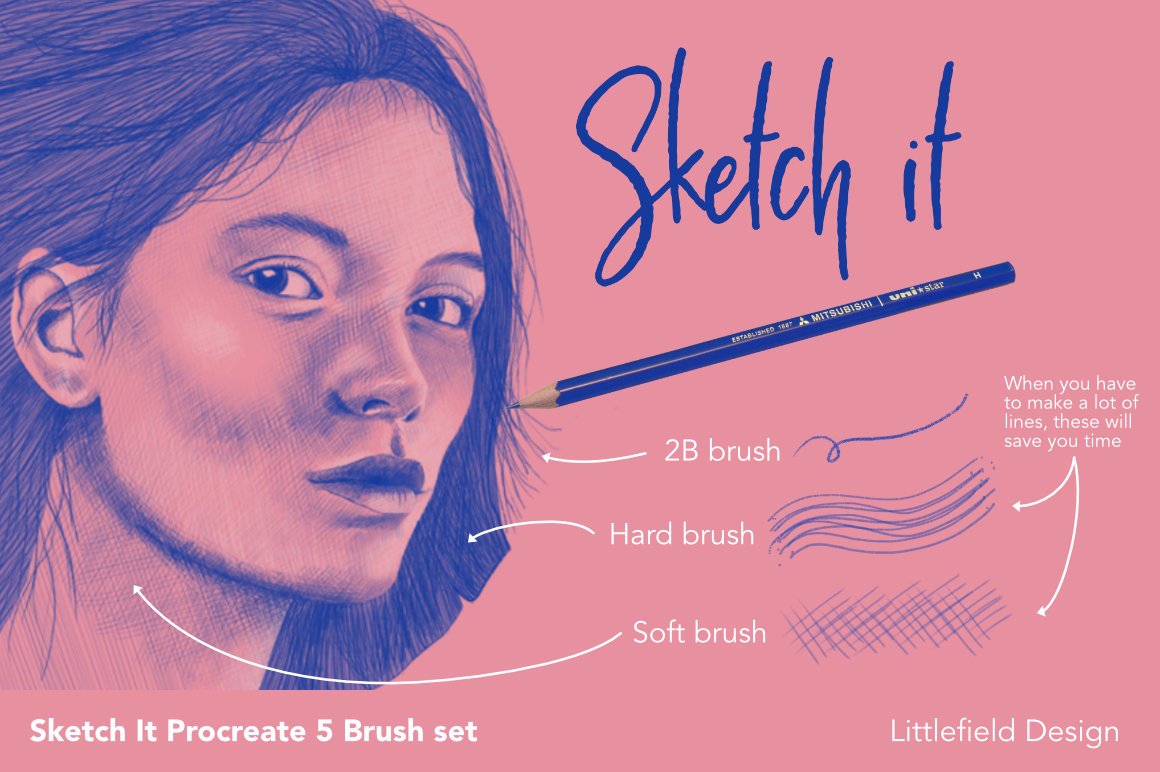 Sketch It Procreate 5 Brush Set