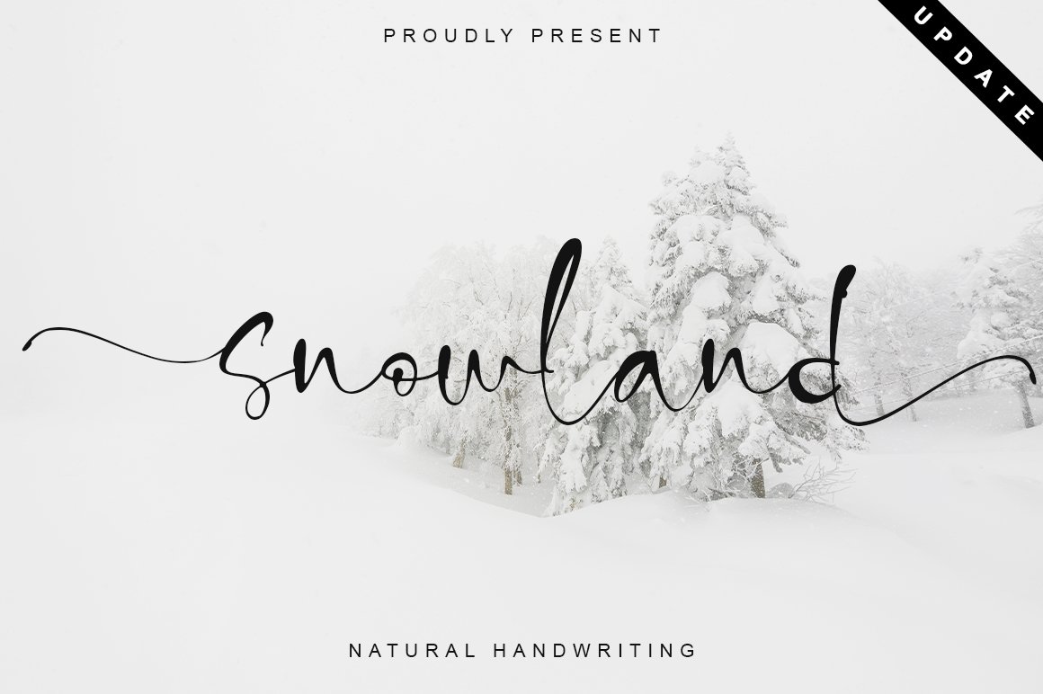 Snowland - Modern Handwritten…