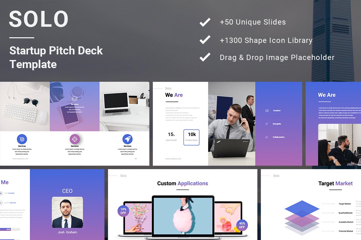 Solo Startup Pitch Deck Keynote Template