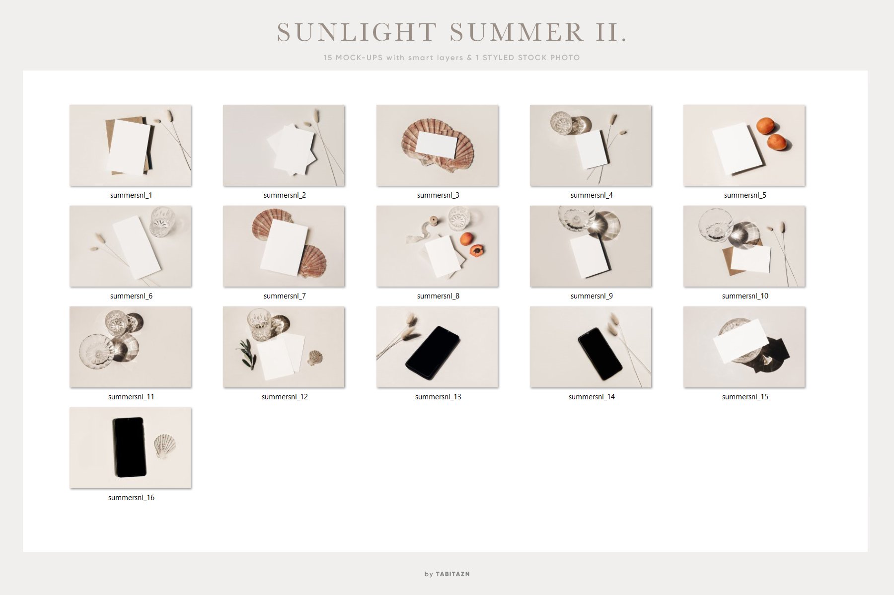 Summer Sunlight Stationery Mockups & Photos II