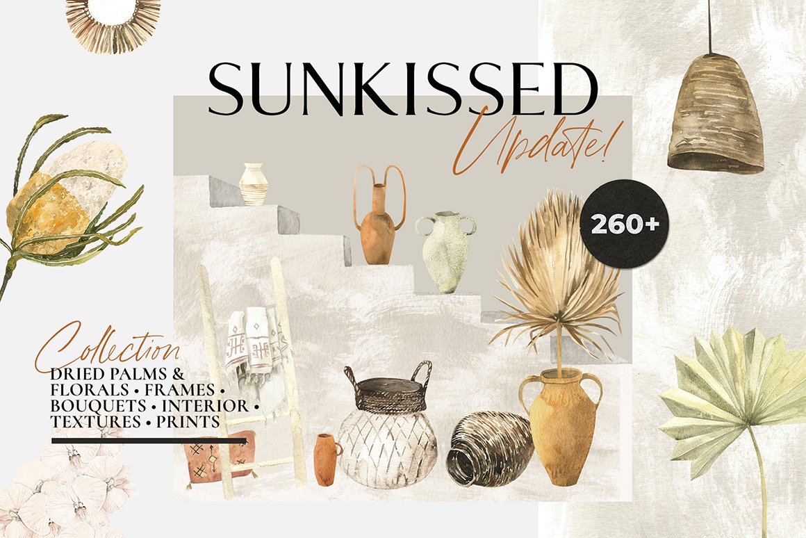 Sunkissed Dried Palms and Boho Interiors