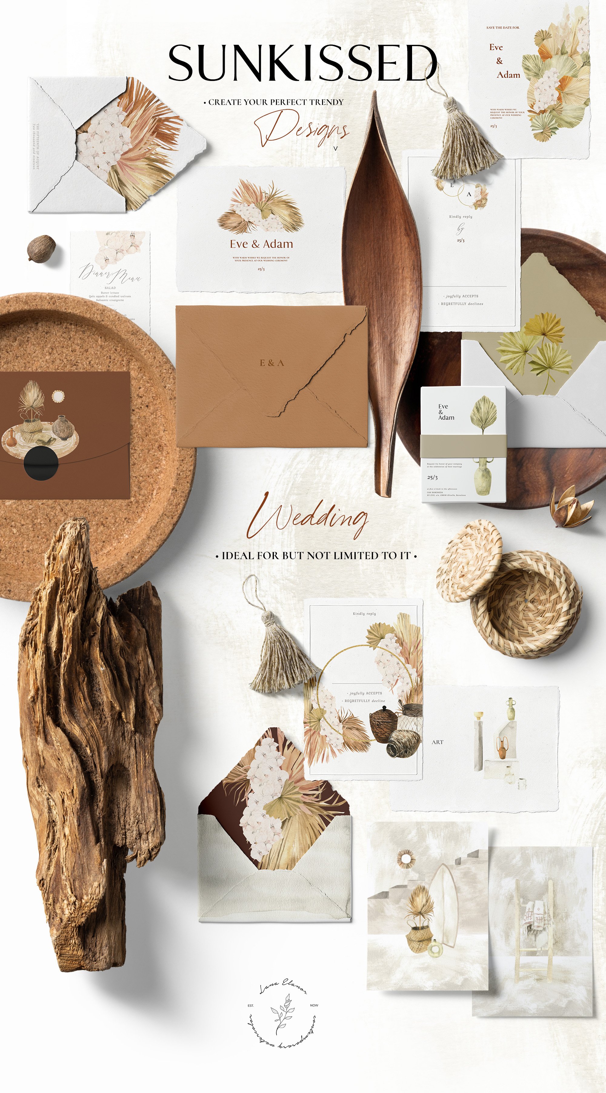Sunkissed Dried Palms and Boho Interiors