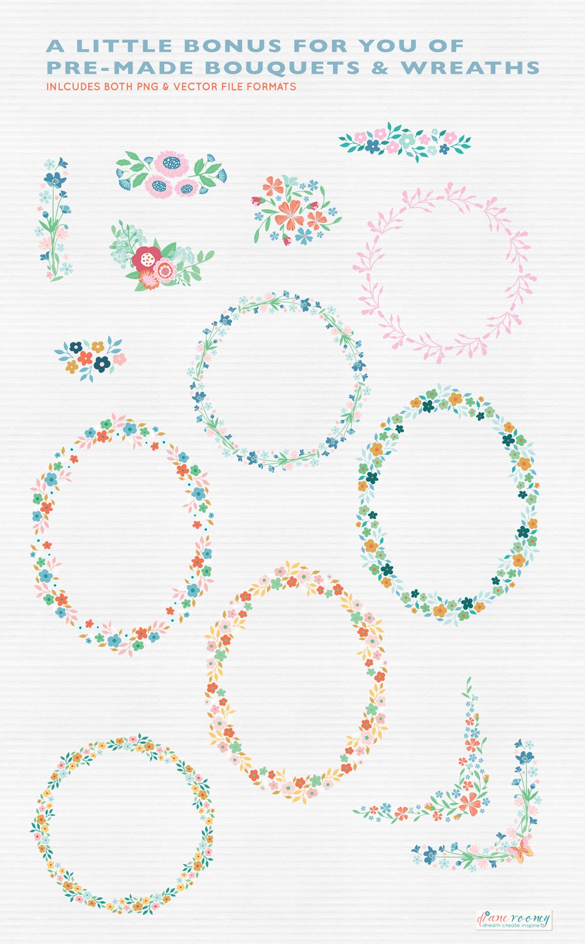 Sweet May Floral Patterns and Graphics