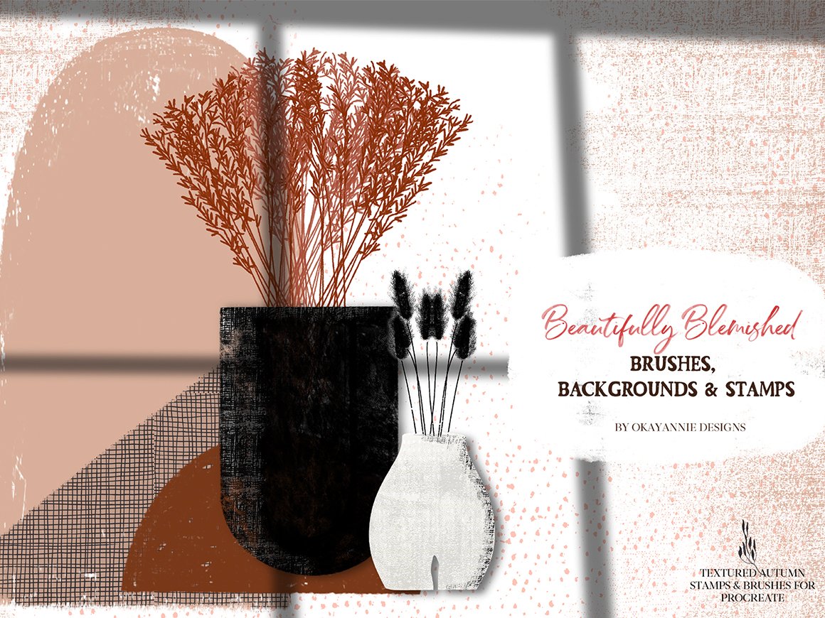 Textured Autumn Stamp & Brush Pack for Procreate