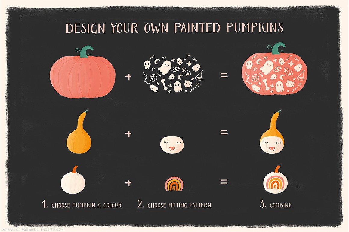 The Painted Pumpkin - Halloween Illustrations