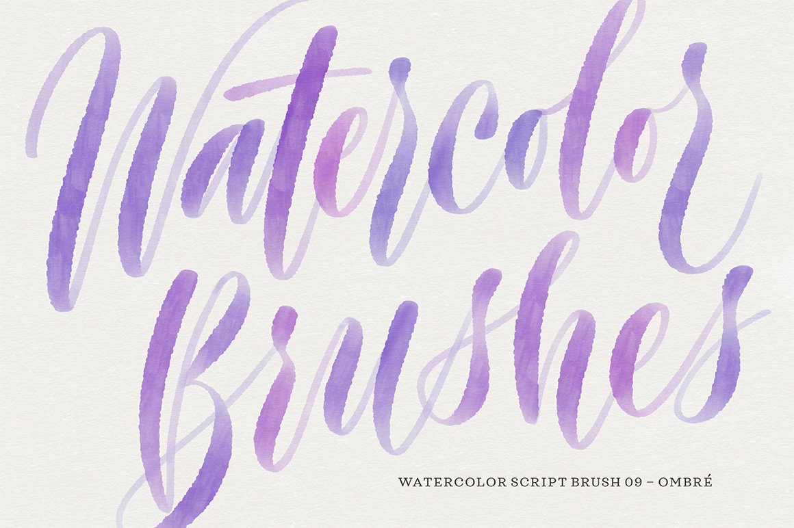 Watercolor Calligraphy Procreate Brush Pack