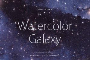 Watercolor Galaxy Backgrounds 3