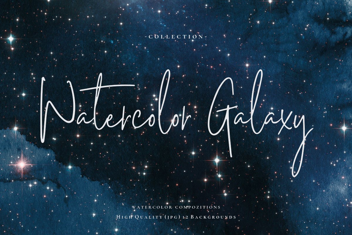 Watercolor Galaxy Backgrounds 4