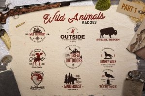 Wild Animals Logo Adventure Emblems Part 1