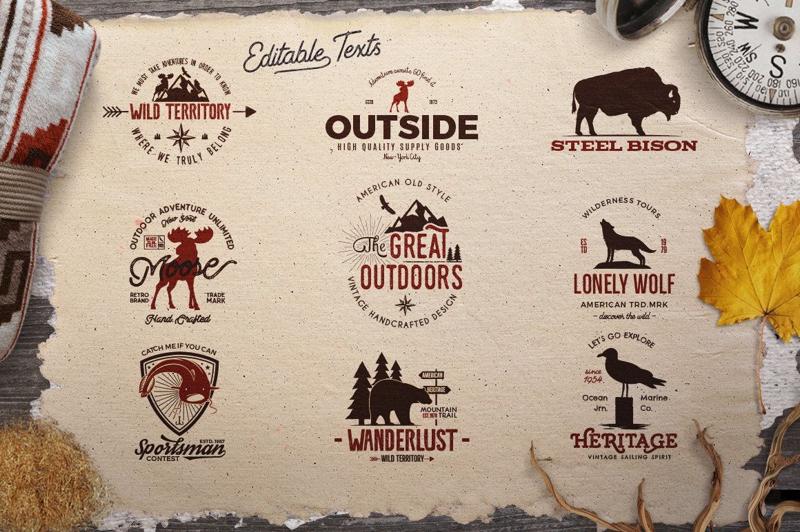 Wild Animals Logo Adventure Emblems Part 1