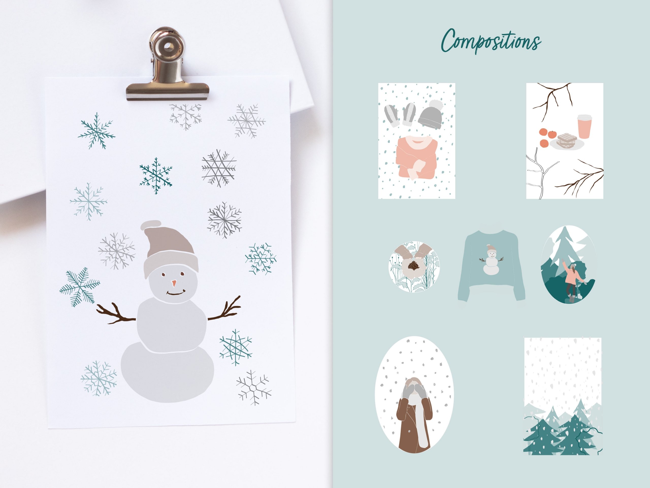 Winter Holiday Vector Elements