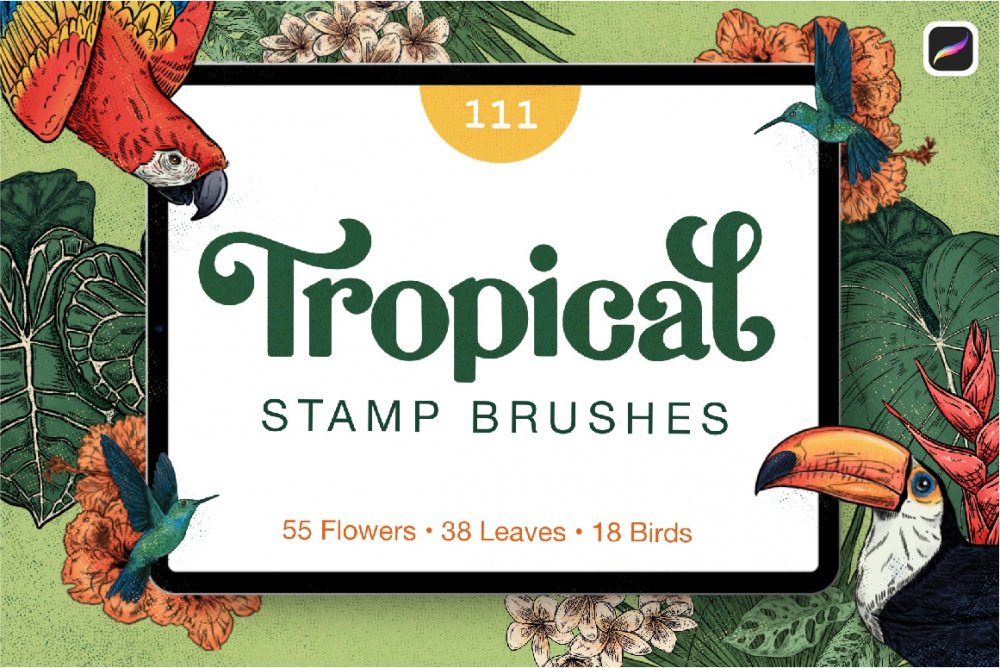 25 Procreate Stamp Brushes