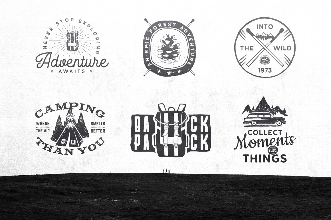 12 Vintage Outdoor Adventure Logos