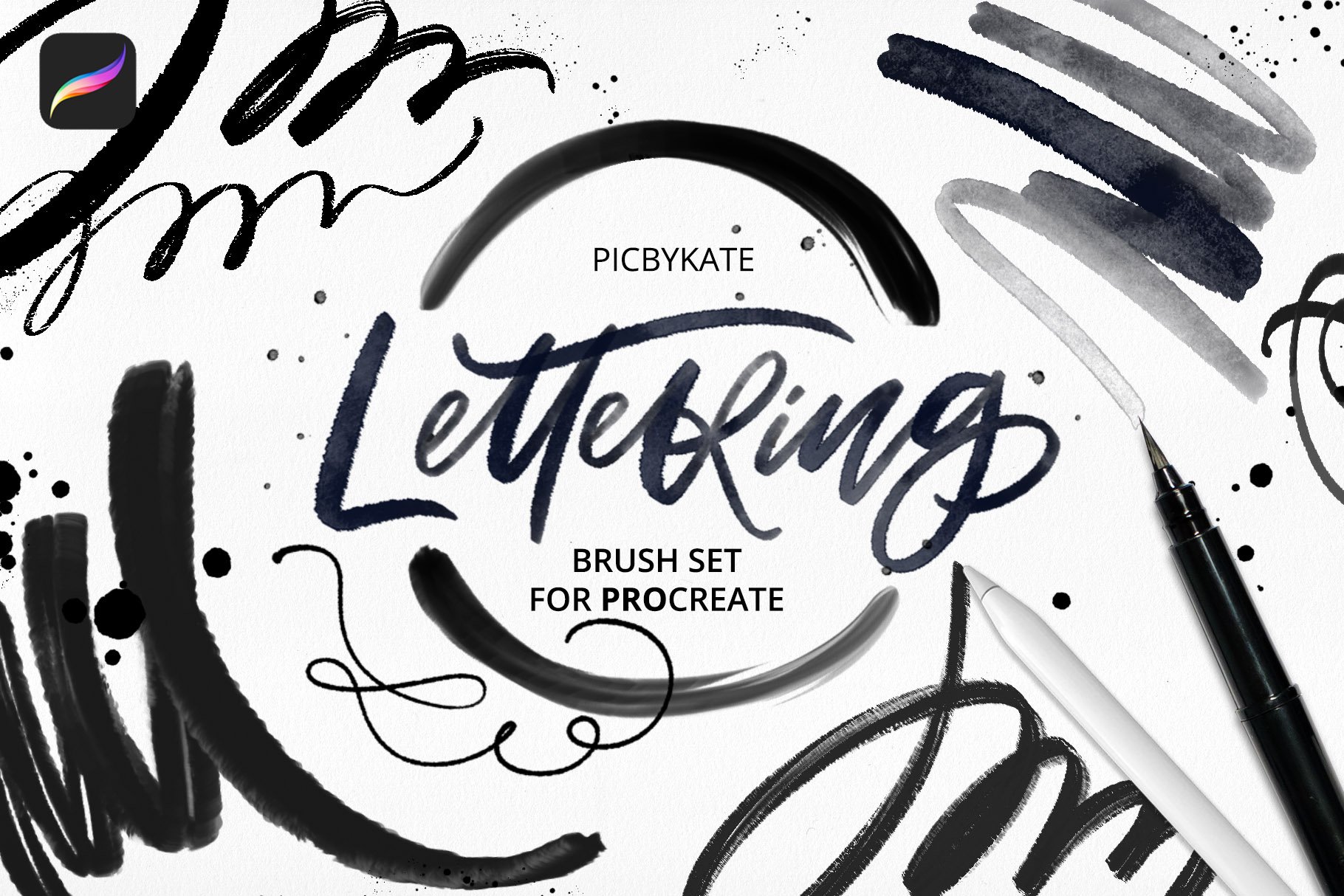 35 Lettering Brushes for Procreate
