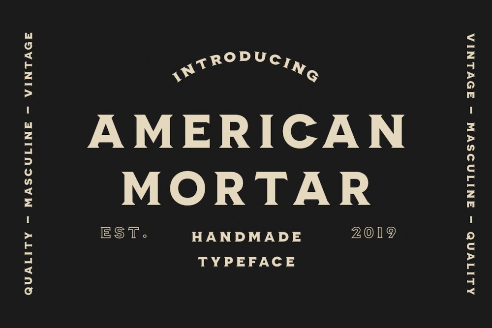 American Mortar – Vintage Font Family