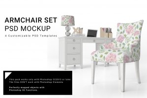 Armchair Upholstery Mockup Set