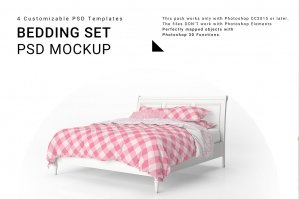 Bed Linens Mockup Set 3