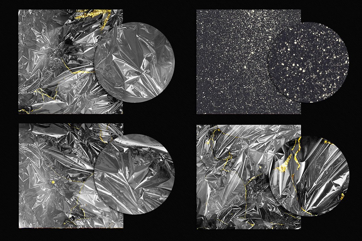 Black & Silver Foil Textures