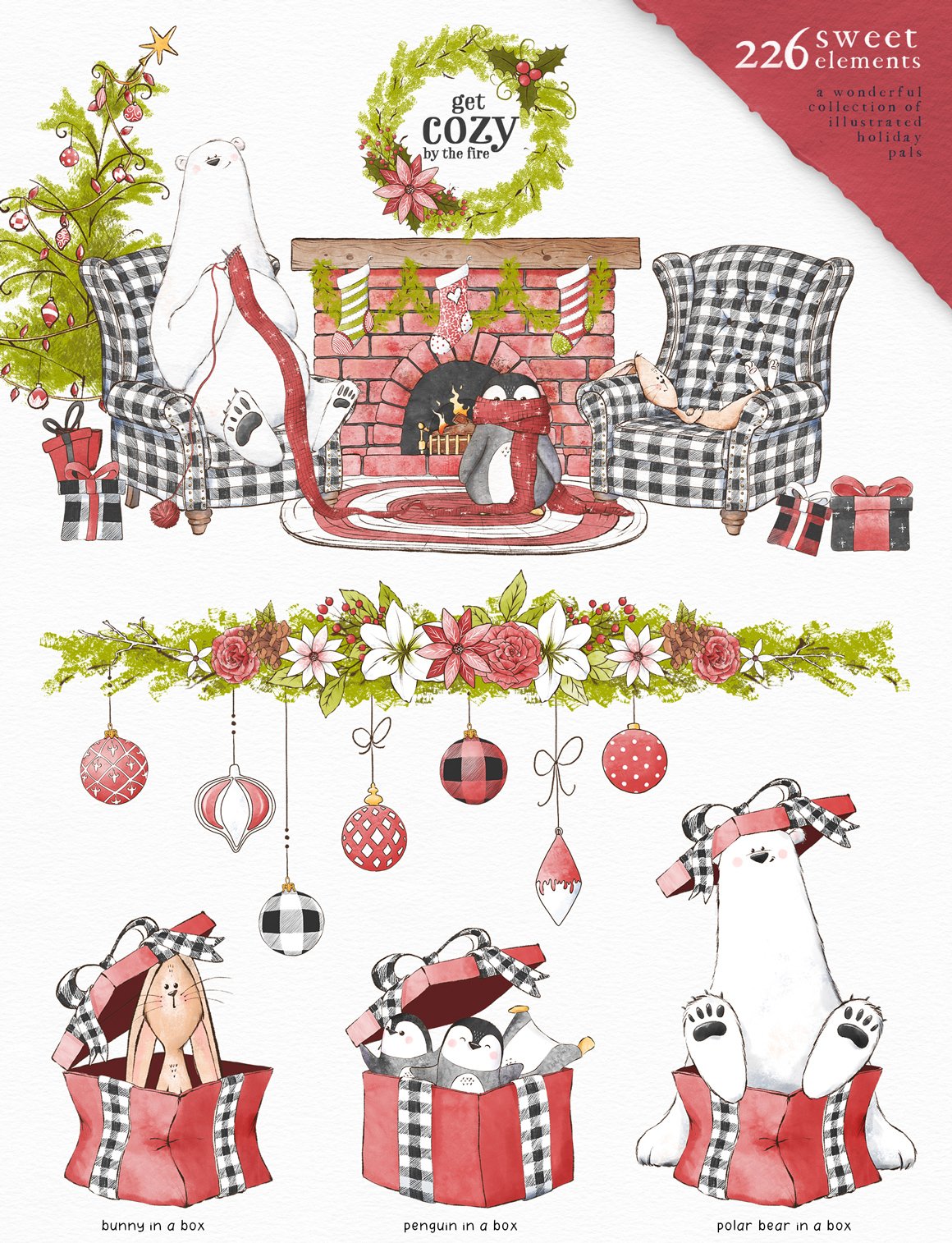 Chill Out Christmas Illustration Collection