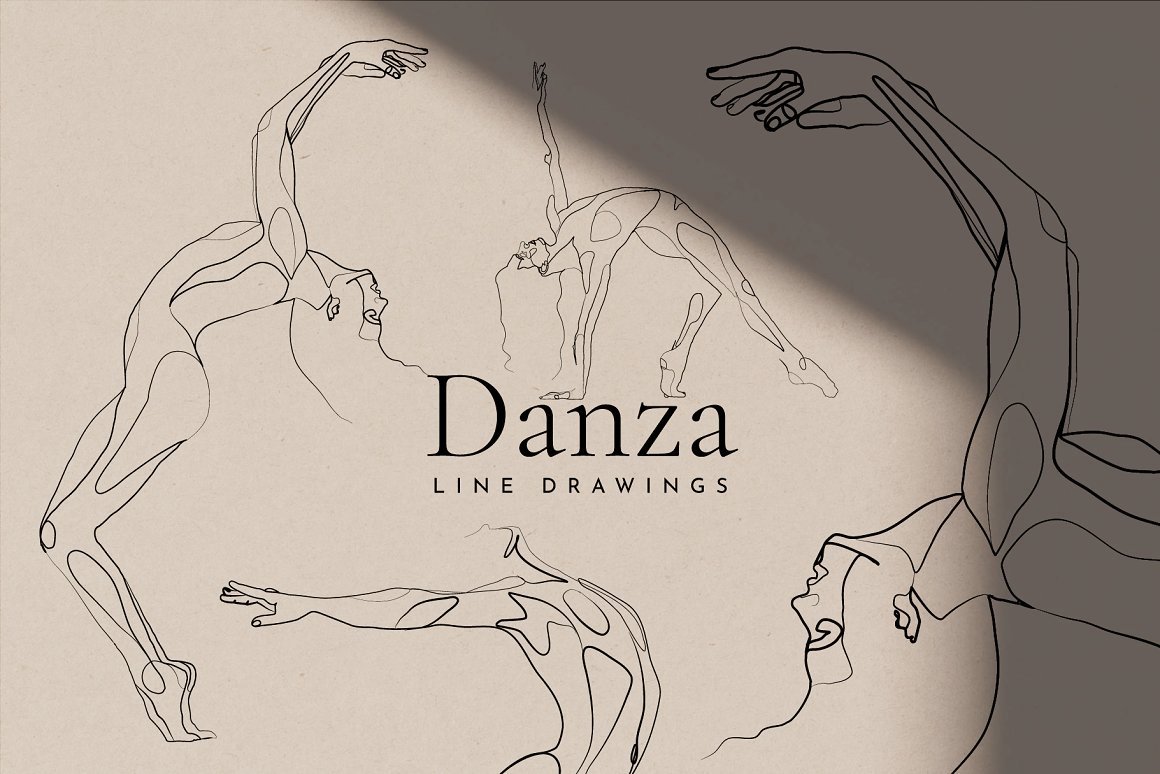 Danza - Dancer Line Art Drawings