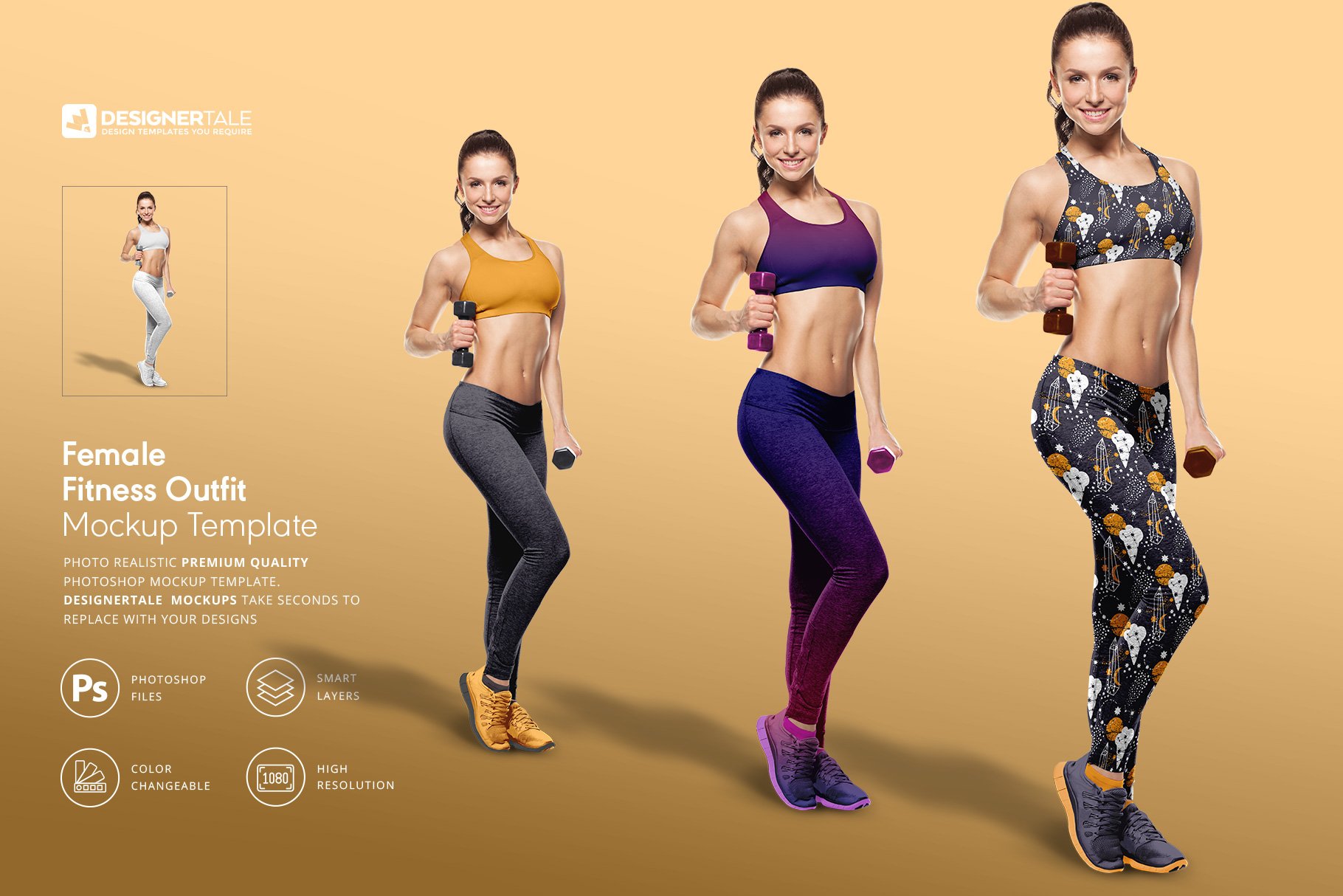 Female Fitness Outfit Mockup