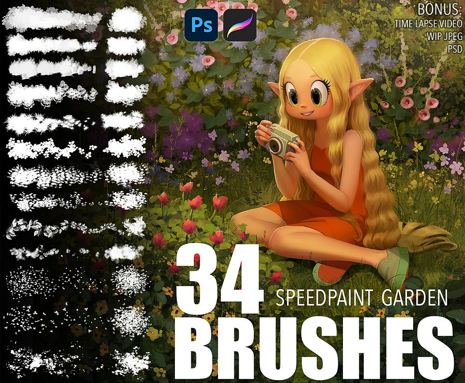 Garden Brushes for Speedpaint