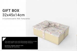 Gift Box 32x45x14cm Mockup